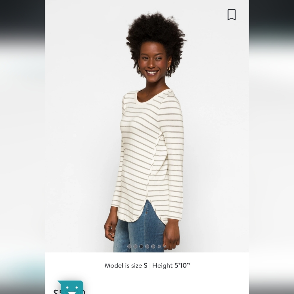 Zenzia curved him French Terry knit top